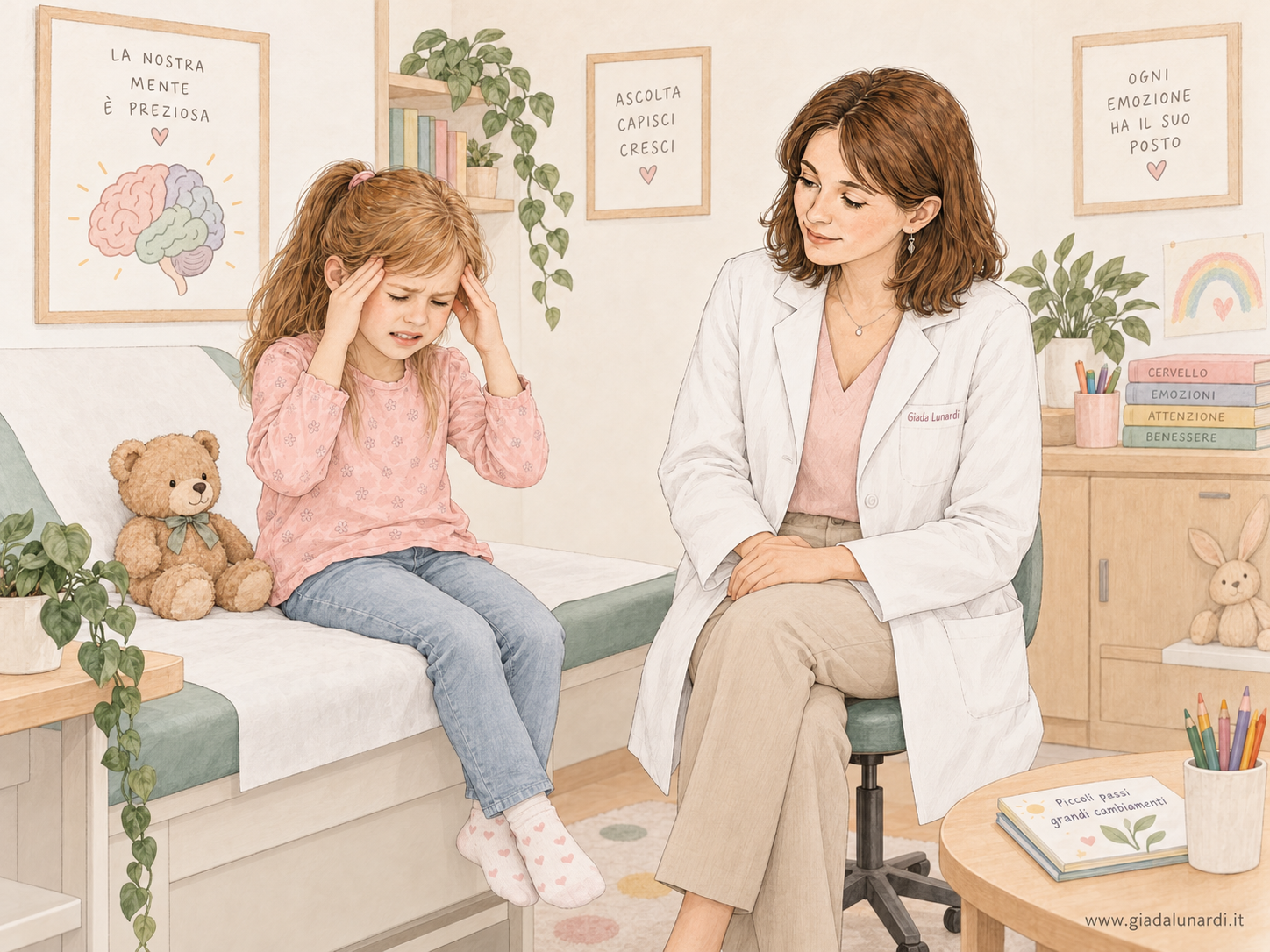 Cefalee in età evolutiva, illustrazione dello studio della dottoressa Giada Lunardi