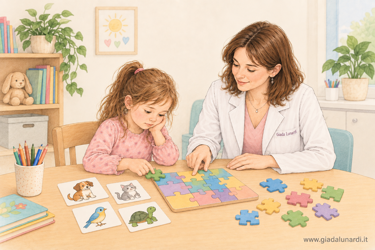 Ritardi cognitivi e disabilità nel bambino, illustrazione dello studio della dottoressa Giada Lunardi